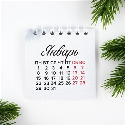 Календарь на спирали «2024 будет удачным», 7 х 7 см