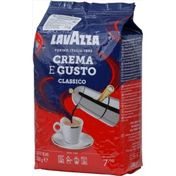 LAVAZZA. Crema E Gusto Classico (зерновой) 1 кг. мягкая упаковка