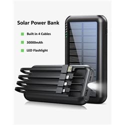 Внешний аккумулятор на солнечной батарее Solar Charger 30000mAh + Mag Sef + фонарик