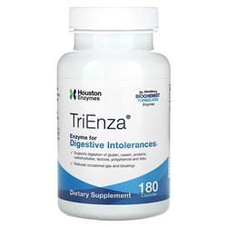 Houston Enzymes TriEnza, Ферменты для пищеварительных непереносимостей - 180 капсул - Houston Enzymes
