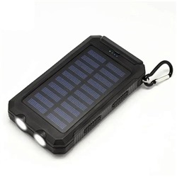 Внешний аккумулятор на солнечной батарее Solar Charger 20000mAh + фонарик + компас