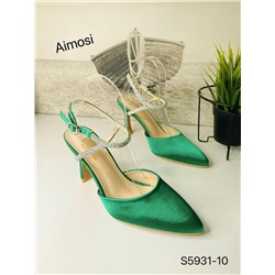 Женские туфли S5931-10 зеленые