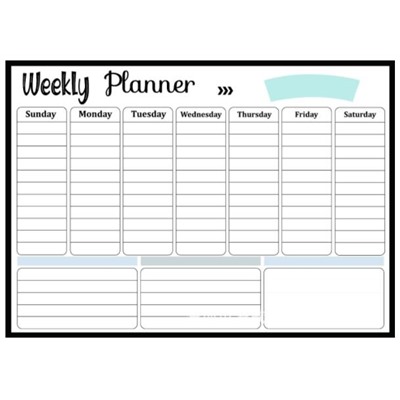 Магнитный планер на холодильник "WEEKLY PLANNER" 30*40 см