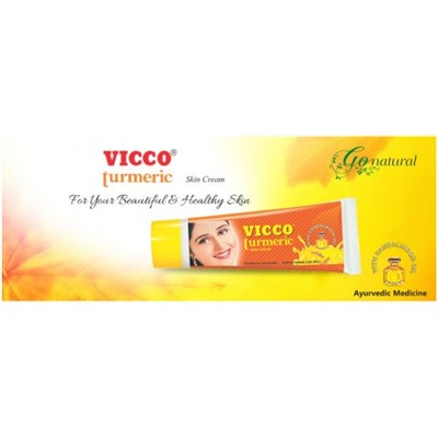 Крем с куркумой и сандаловым маслом "Викко"(Vicco Turmerik skin cream), 30 гр