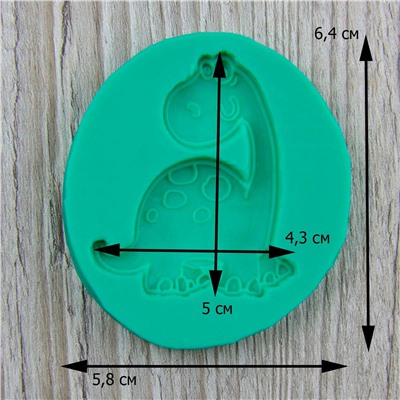 Молд силиконовый Веселый динозаврик
