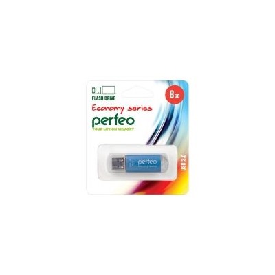 8Gb Perfeo E01 Blue Economy Series USB 2.0 (PF-E01N008ES)