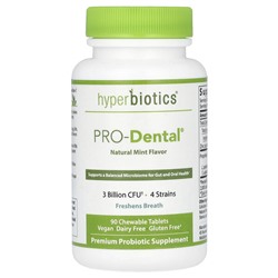 Hyperbiotics PRO-Dental, Натуральная мята - 90 жевательных таблеток - Hyperbiotics