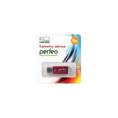 16Gb Perfeo E01 Red Economy Series USB 2.0 (PF-E01R016ES)