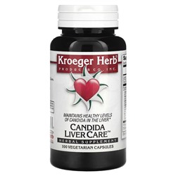 Kroeger Herb Co Candida Liver Care, 100 вегетарианских капсул