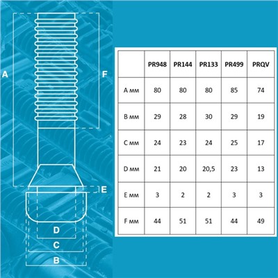 Перосъёмные пальцы PR499-50