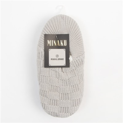 Носки-тапочки женские MINAKU цв.серый, р-р 35-37 (23 см)