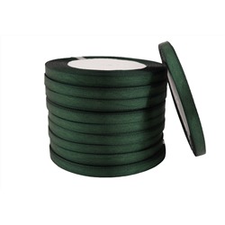 Однотонная атласная лента (темно-зеленый), 6мм * 250 ярдов