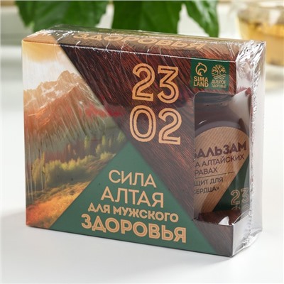 Набор «Для мужского здоровья»: бальзам 100 мл., цукаты имбиря 30 г., чай травяной 20 г.