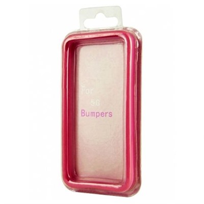 Бампер для iPhone 5/5S, розовый, Rexant (40-0004)