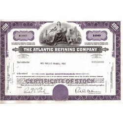 Акция Нефтеперерабатывающая компания The Atlantic Refining, США (1960-е гг.)