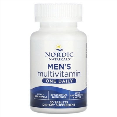 Nordic Naturals Мужские мультивитамины, один раз в день, 30 таблеток