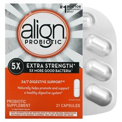 Align 24/7 Digestive Support, Пробиотическая добавка, повышенная сила, 21 капсула