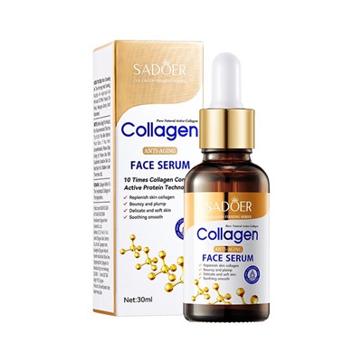 Увлажняющая антивозрастная сыворотка для лица с коллагеном SADOER Collagen Anti-Aging Face Serum, 30 мл.