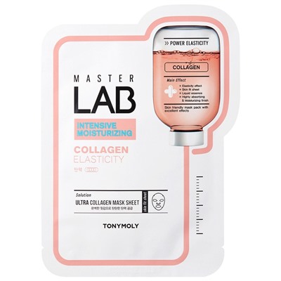 Tonymoly (Тони моли) Master Lab (Лаб) Sheet Mask Collagen Maske Masken, 1 шт.