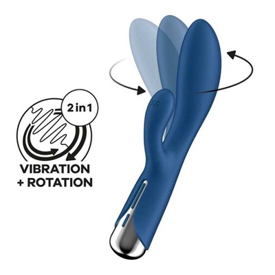 Satisfyer Вибромассажер Spinning Rabbit 1 (blue)