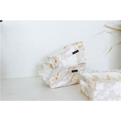 Корзина для мелочей Доляна «Мрамор», 23×16×12 см, цвет серый