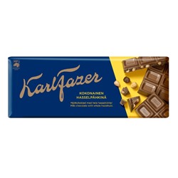 Молочный шоколад с цельным фундуком Karl Fazer Whole hazelnuts in milk chocolate 200 гр
