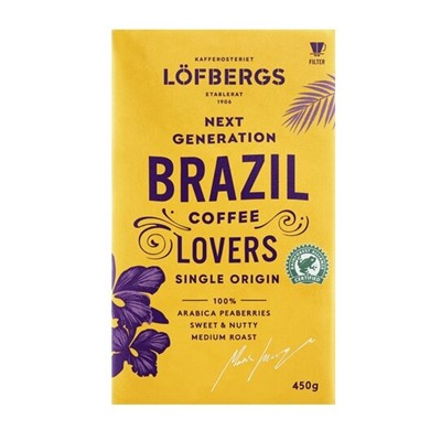 Кофе молотый Lofbergs Bryggkaffe Brazil 450 гр