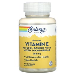 Solaray Витамин Е в сухой форме - 268 мг - 100 капсул - Solaray