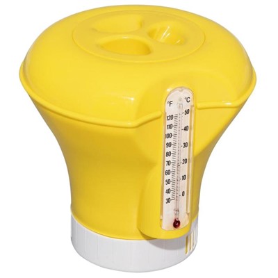 Дозатор плавающий с термометром, 18.5 см, цвет МИКС, 58209 Bestway