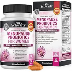 Menopause Support Probiotics for Women - Breakthrough Menopause Relief for Hot Flashes Night Sweats Mood Swings and Hormone Balance - Non-GMO Menopause Supplements for Women - 30 Count, 30 Servings