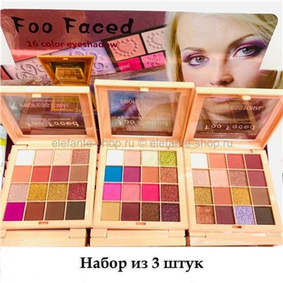 Набор теней для век FOO FACED Colors Matte Eye Shadow Makeup 16 colors, 3 штуки