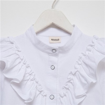 Блузка для девочки MINAKU цвет белый, р-р 146