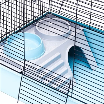 Клетка для шиншиллы "Пижон" №10, разборная, 58 х 40 х 88, бирюзовая
