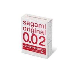 SAGAMI Original 002 полиуретановые ультратонкие, 3 шт