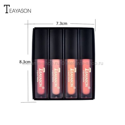 Набор матовых помад TEAYASON Liquid Matte Minis #A 4 штуки (106)