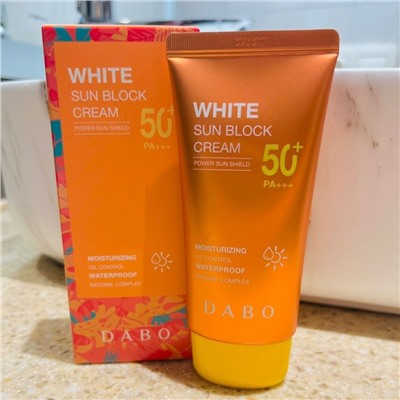 DABO / Водостойкий увлажняющий солнцезащитный крем Dabo White Sunblock Cream SPF50+ PA+++. 70 мл.