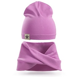 Комплект шапка и шарф хомут для девочки №1