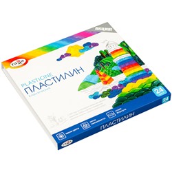 Пластилин  Гамма "Классический", 24 цвета, 480г, со стеком, картон 281036