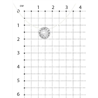 Колье из серебра с фианитом родированное (на леске) Л4022р