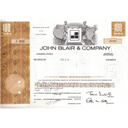 Акция Телевизионная компания John Blair & Company, США (1970 г.)