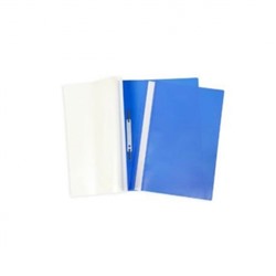 Папка -Скоросшиватель А4ф 100/120мкм Синяя Пластиковая прозрачный верх ASp_04602   Хатбер