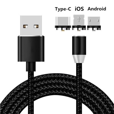 Магнитный кабель универсальный (USB/MicroUSB Type-C Lightning)