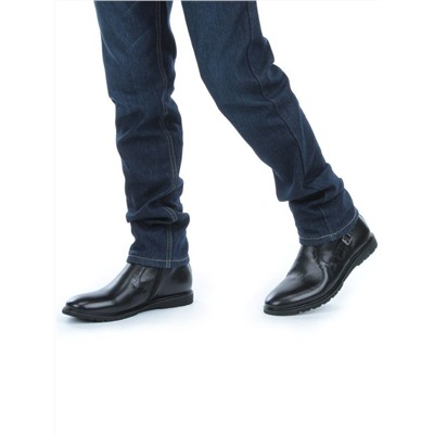 01-H9028-B36-SW3 BLACK Ботинки демисезонные мужские (натуральная кожа)