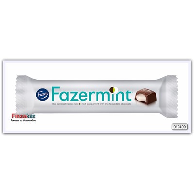 Шоколадный батончик с мятой в тёмном шоколаде Fazer Fazermint 41 гр