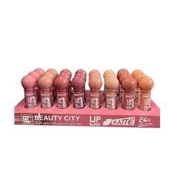 Набор жидких матовых помад для губ Beauty City 24H Matte Lip Gloss (ряд 8шт)