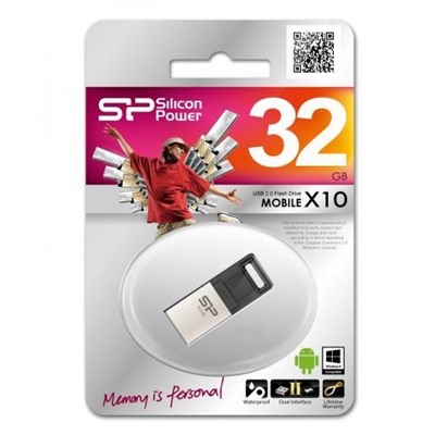 32Gb Silicon Power Mobile X10 OTG USB/microUSB, совместим с Android (SP032GBUF2X10V1C)