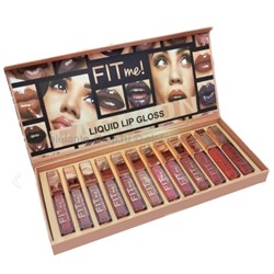 Набор матовых помад для губ FIT WE Liquid Lip Gloss, 12 штук