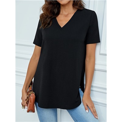 SHEIN Tall T-Shirt mit V-Ausschnitt