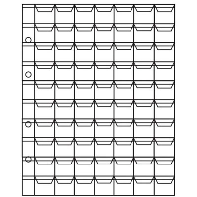 Лист для монет на 70 ячеек, формат OPTIMA (с клапанами)