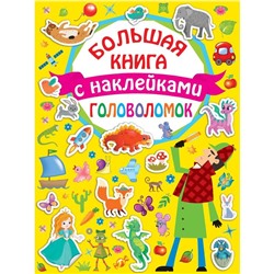 Большая книга головоломок с наклейками